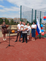 В селе Сенокосное открылась спортивная площадка