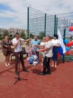 В селе Сенокосное открылась спортивная площадка