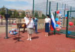 В селе Сенокосное открылась спортивная площадка