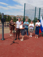 В селе Сенокосное открылась спортивная площадка
